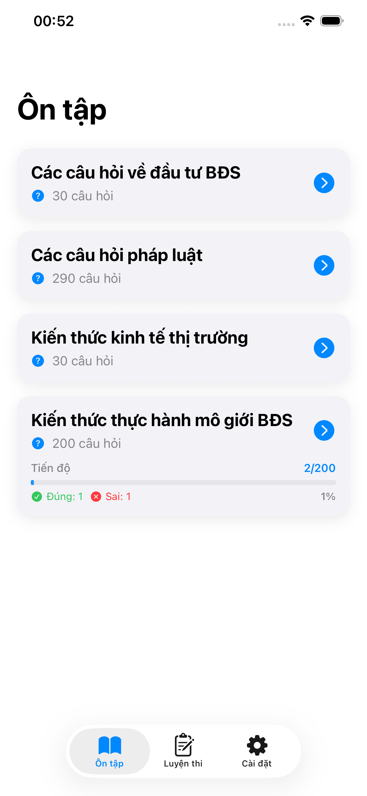 BDS - Câu hỏi thi chứng chỉ